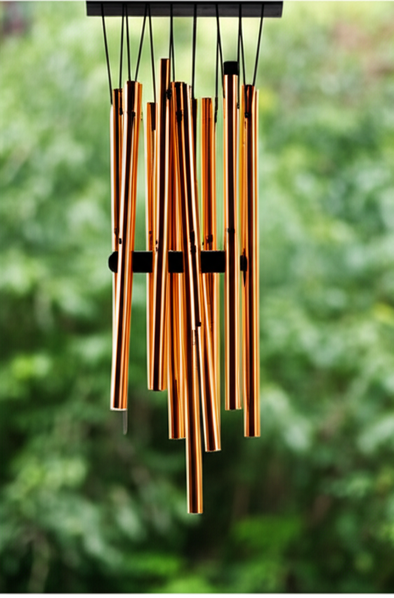 Golden Wind Chimes for Home & Garden