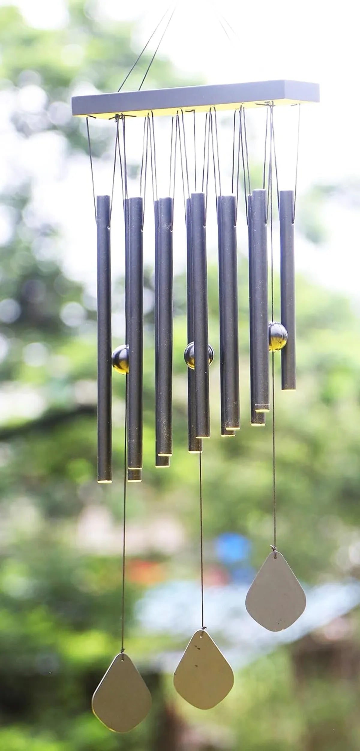 Black Wind Chimes for Home & Garden