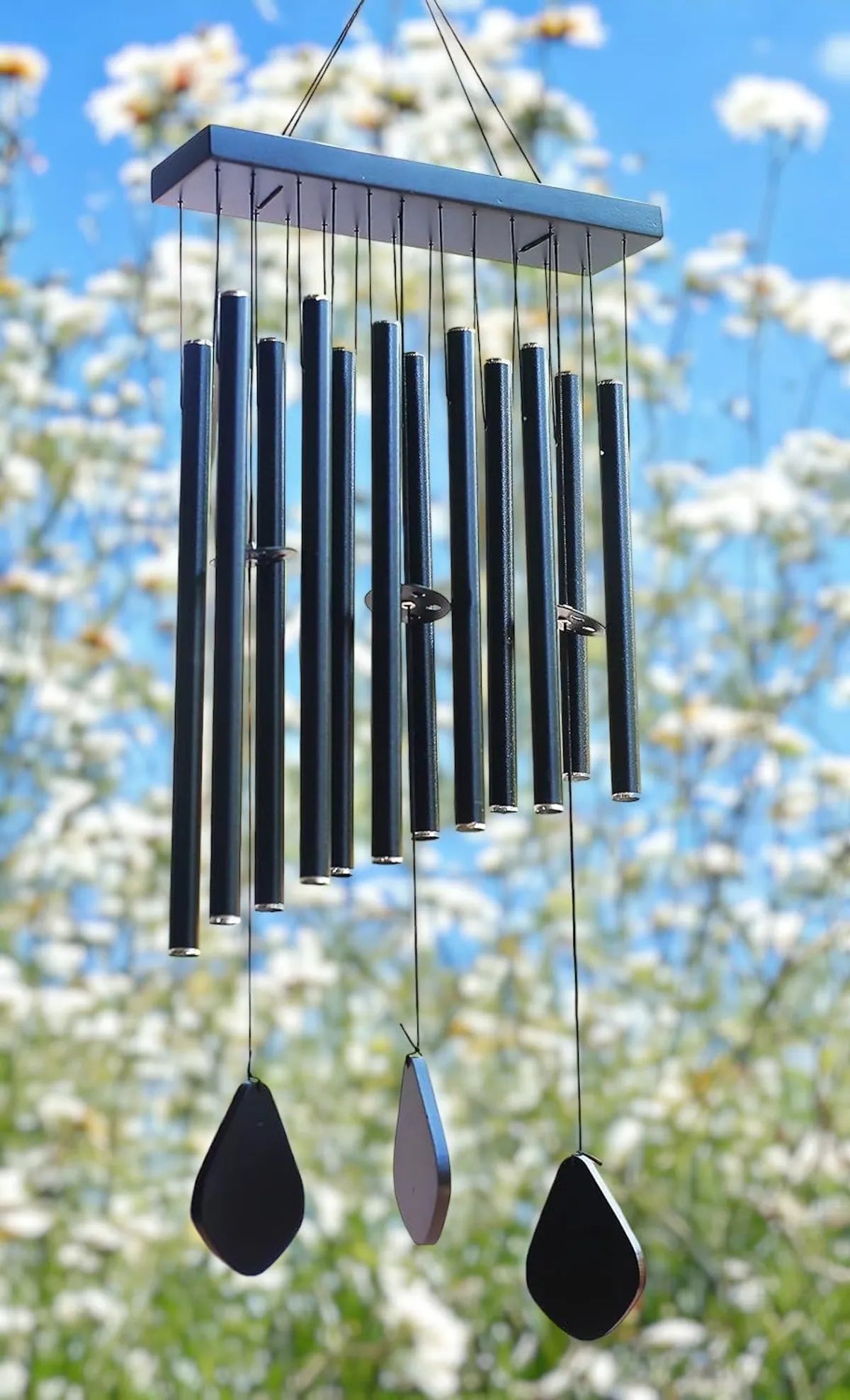 Black Wind Chimes for Home & Garden