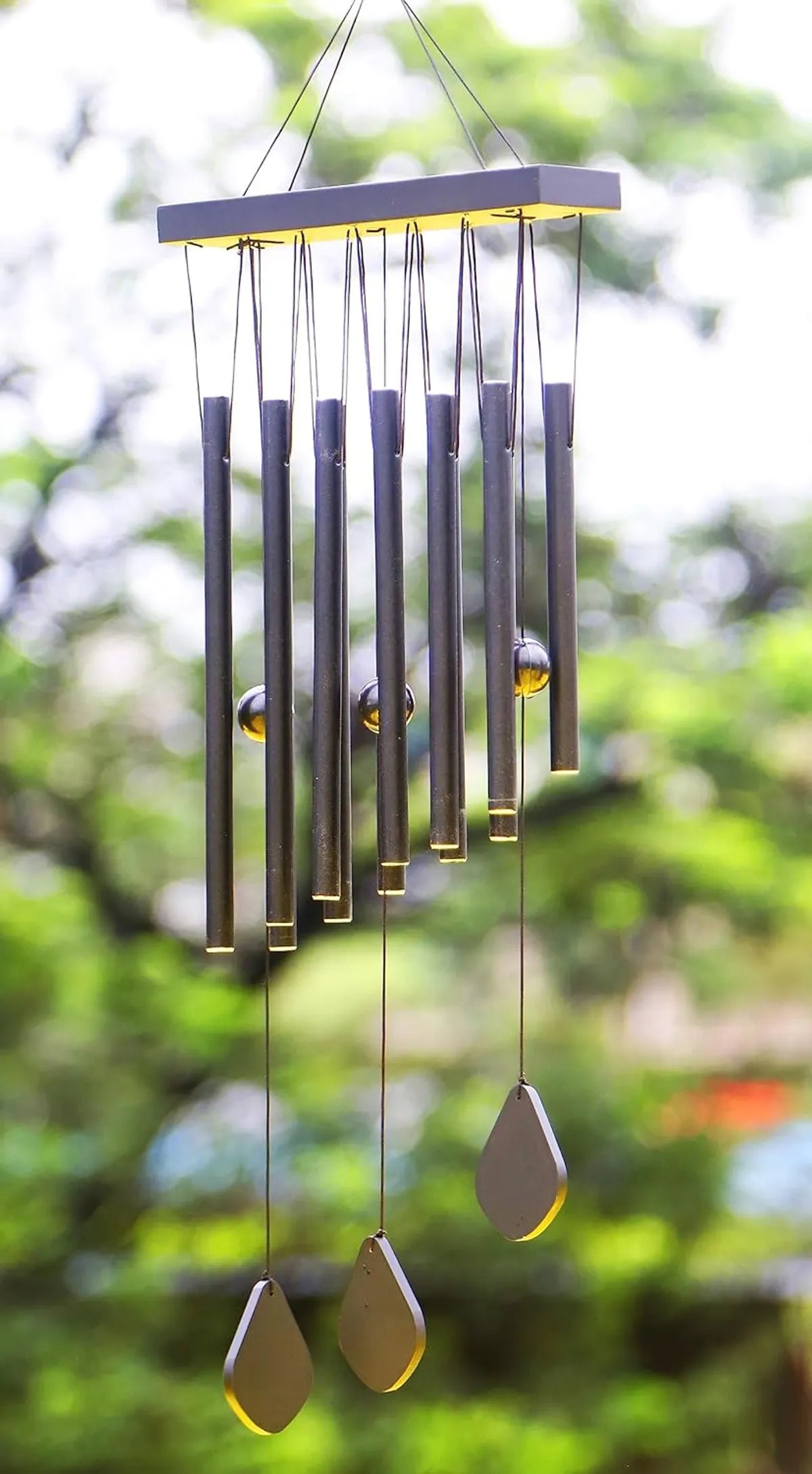 Black Wind Chimes for Home & Garden