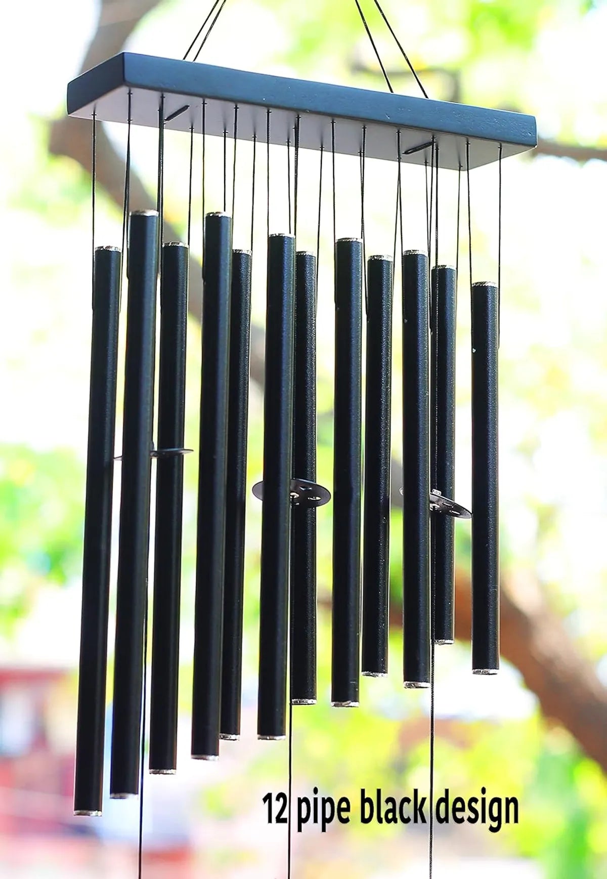 Black Wind Chimes for Home & Garden