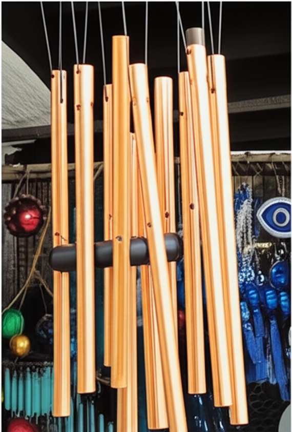 Golden Wind Chimes for Home & Garden