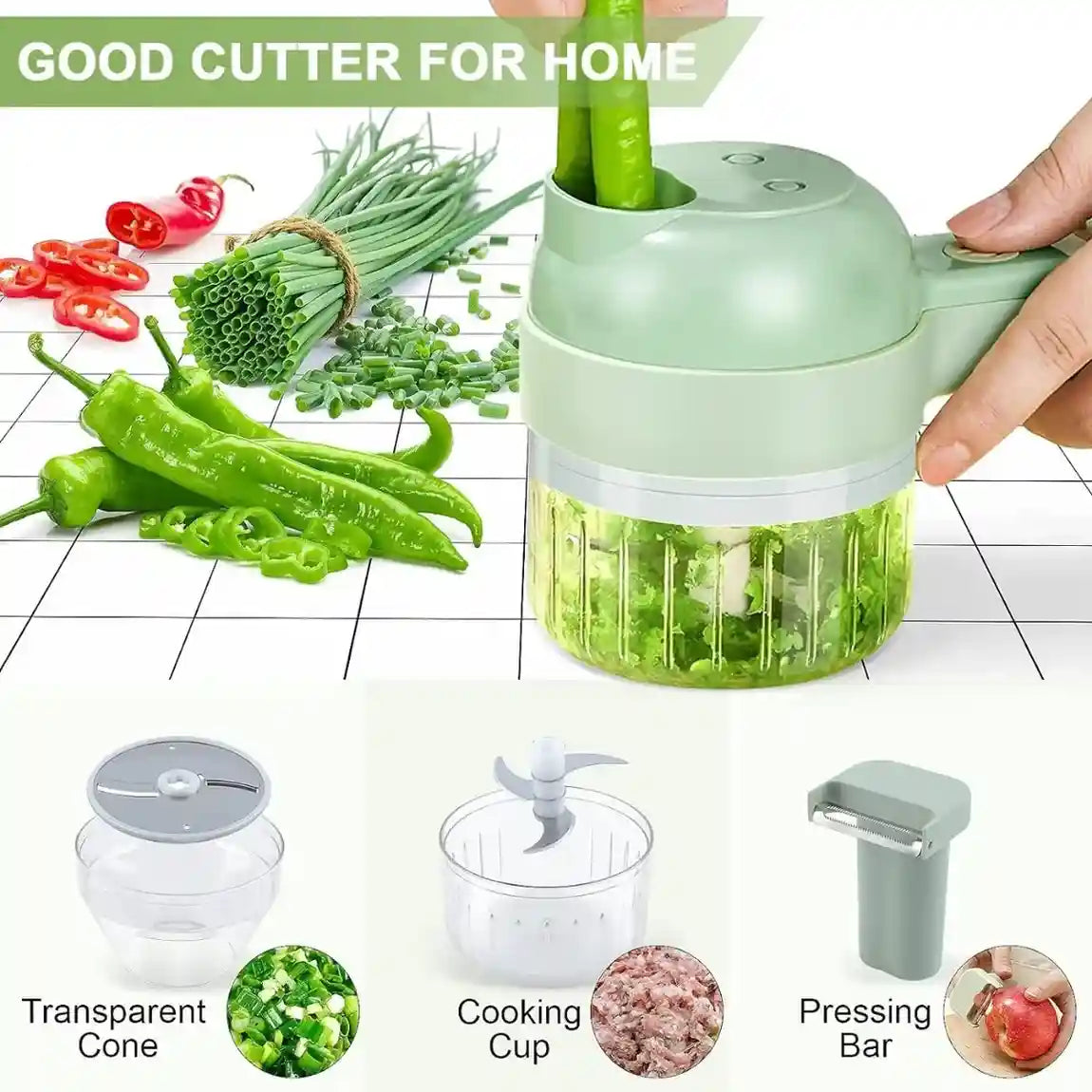 4 in 1 electric vegetable chopper